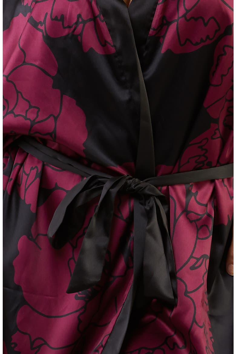 x Sammi Jefcoate Oversize Floral Satin Robe, Alternate, color, DARK FLORAL