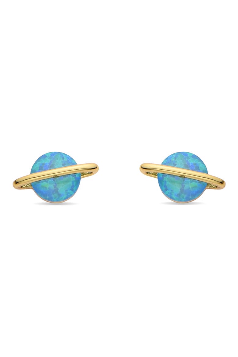 Saturn Opal Stud Earrings, Alternate, color, GOLD