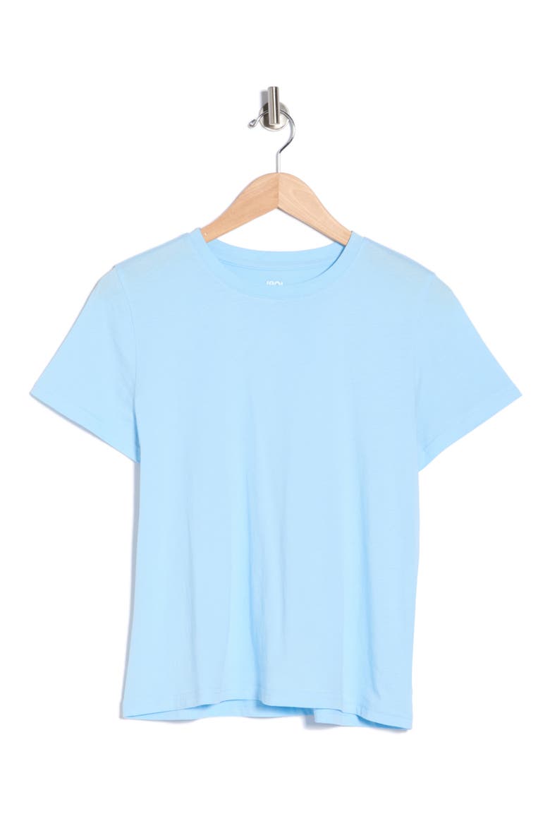 Crewneck Cotton T-Shirt, Alternate, color, BLUE QUIET