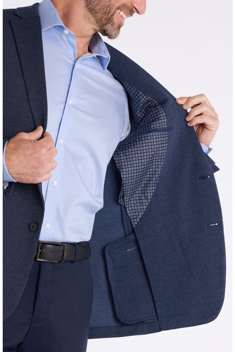 Textured Knit Sport Coat, Alternate, color, DARK BLUE