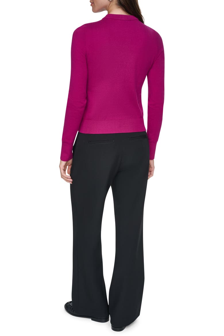 Mesh Window Crewneck Sweater, Alternate, color, RASPBERRY