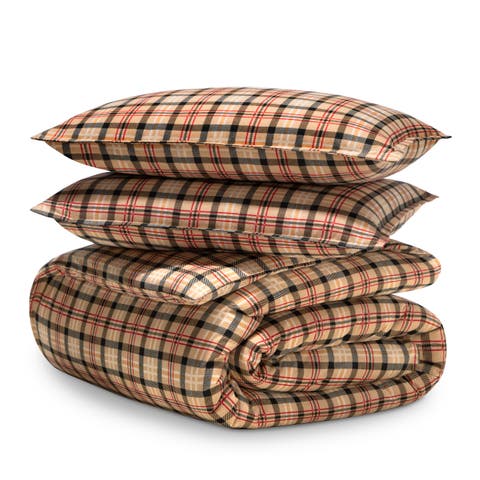 100% Cotton Flannel Duvet Cover & Sham Set