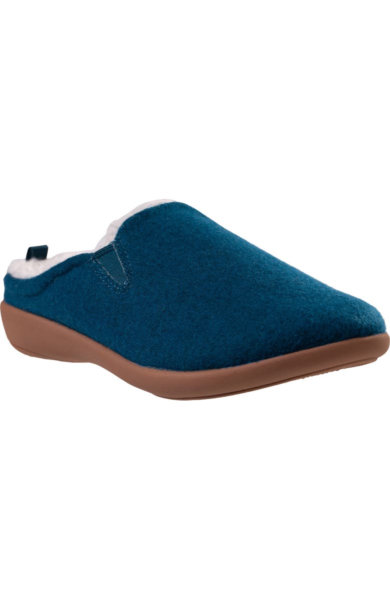 Revitalign Dundee Cozy Faux Shearling Lined Slipper, Main, color, Dark Teal