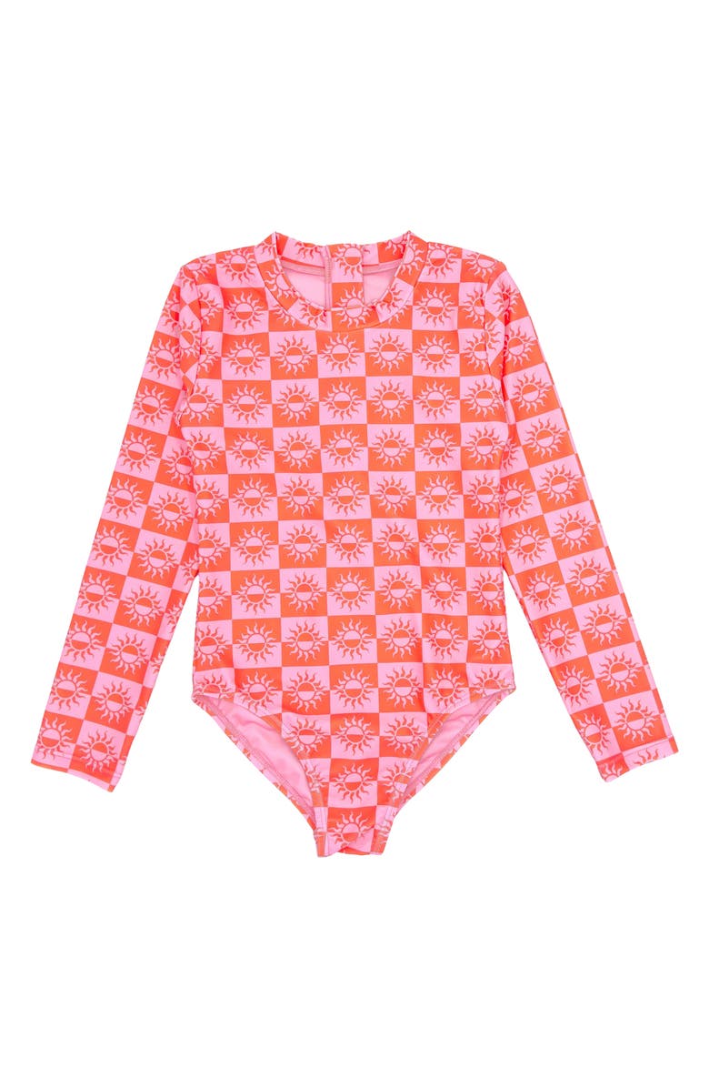 Feather 4 Arrow Kids' Wave Chaser One-Piece Rashguard Swimsuit, Main, color,