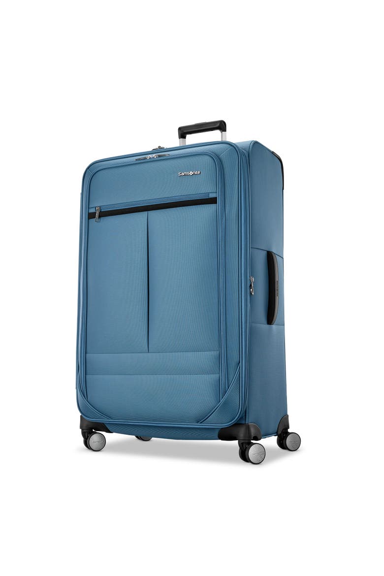 Element Softside Expandable 29" Large Checked Spinner Luggage, Main, color, Captains Blue