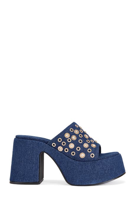THEODORA-DENIM PLATFORM SANDAL - DENIM / 6 / BLOCK