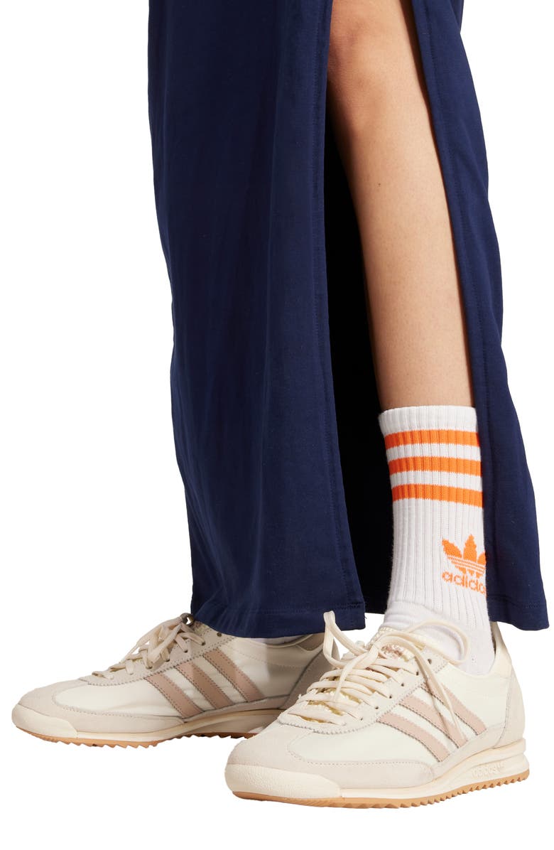 adidas Adicolor Classics 3-Stripes Maxi Dress, Alternate, color, Night Indigo/ Crew Orange