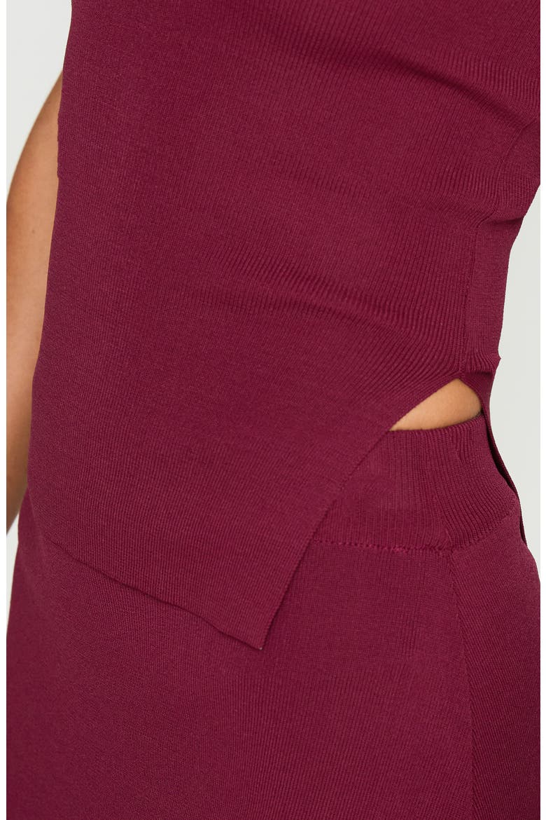 So Alluring Knit Tank & Miniskirt Set, Alternate, color, CURRANT