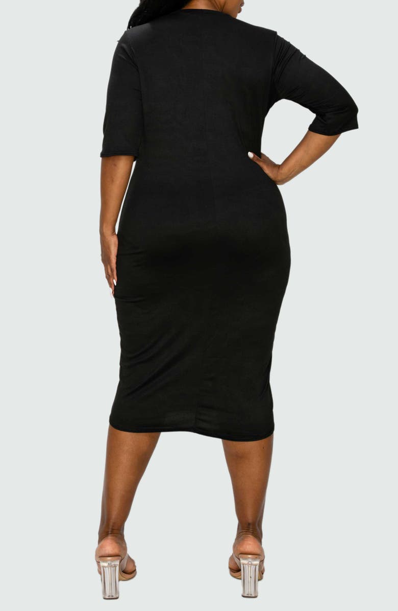 L I V D Mona Midi Dress, Alternate, color, Black