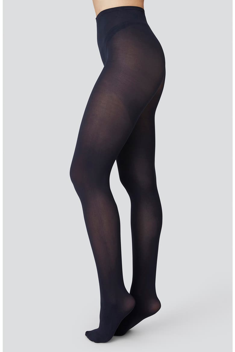 Olivia Premium Semi Opaque Tights, Main, color, NAVY