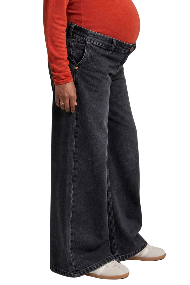 Maternity Superwide Leg  Jeans Rodeo, Alternate, color, Grey