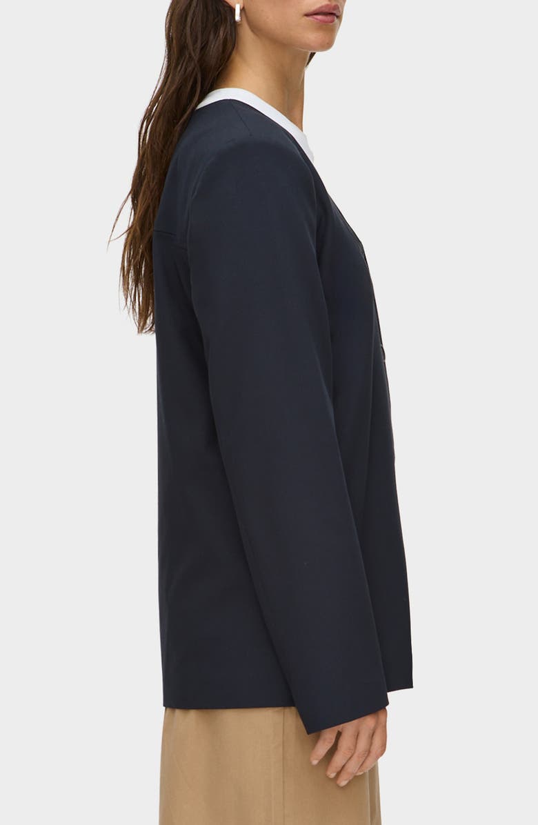 ALIGNE Rae Collarless Jacket, Alternate, color, Navy
