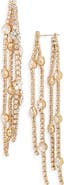 NORDSTROM RACK Crystal Chain Jacket Drop Earrings