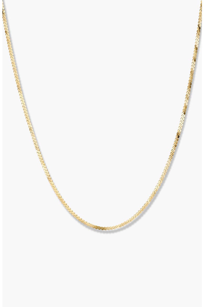 Serpentine Chain Necklace, Main, color, 14k Yellow Gold