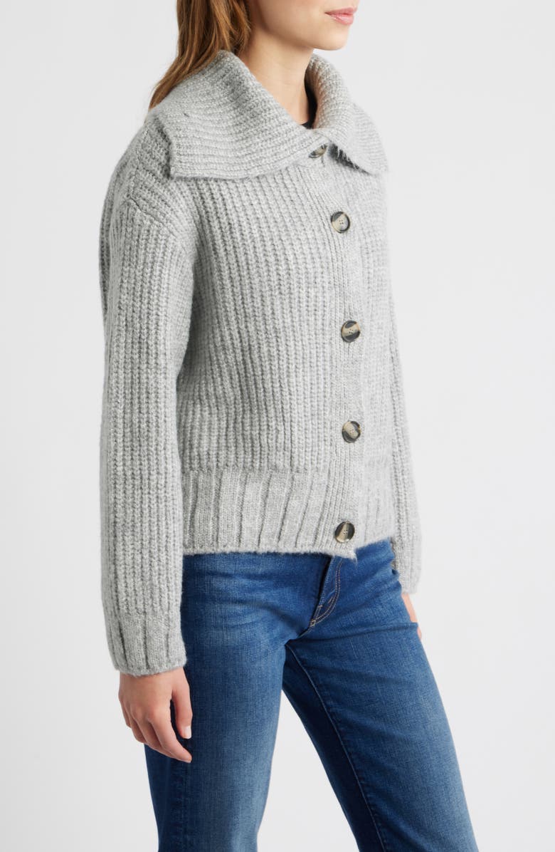 MANGO Esti Sailor Collar Cardigan, Alternate, color, Grey