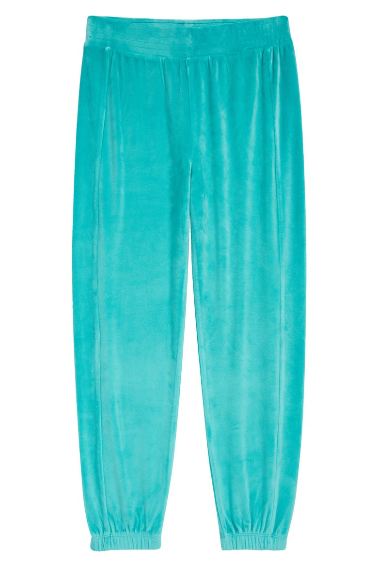 Kids' Z by Zella Girl Plush Soft Velour Joggers, Main, color, TEAL LAGOON