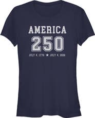 Lost Gods Juniors Lost Gods America Anniversary Dates T Shirt