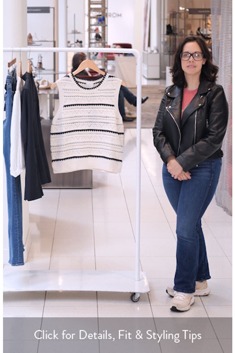 Athena Pointelle Stitch Cotton Sweater Vest video