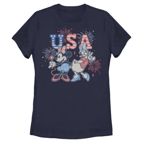 Women's Mickey & Friends Minnie and Daisy Fireworks  Graphic T-Shirt