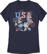 Mickey & Friends Women's Mickey & Friends Minnie and Daisy Fireworks Graphic T-Shirt
