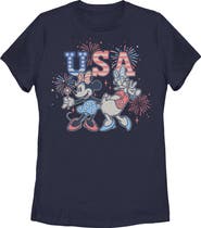 Mickey & Friends Women's Mickey & Friends Minnie and Daisy Fireworks Graphic T-Shirt