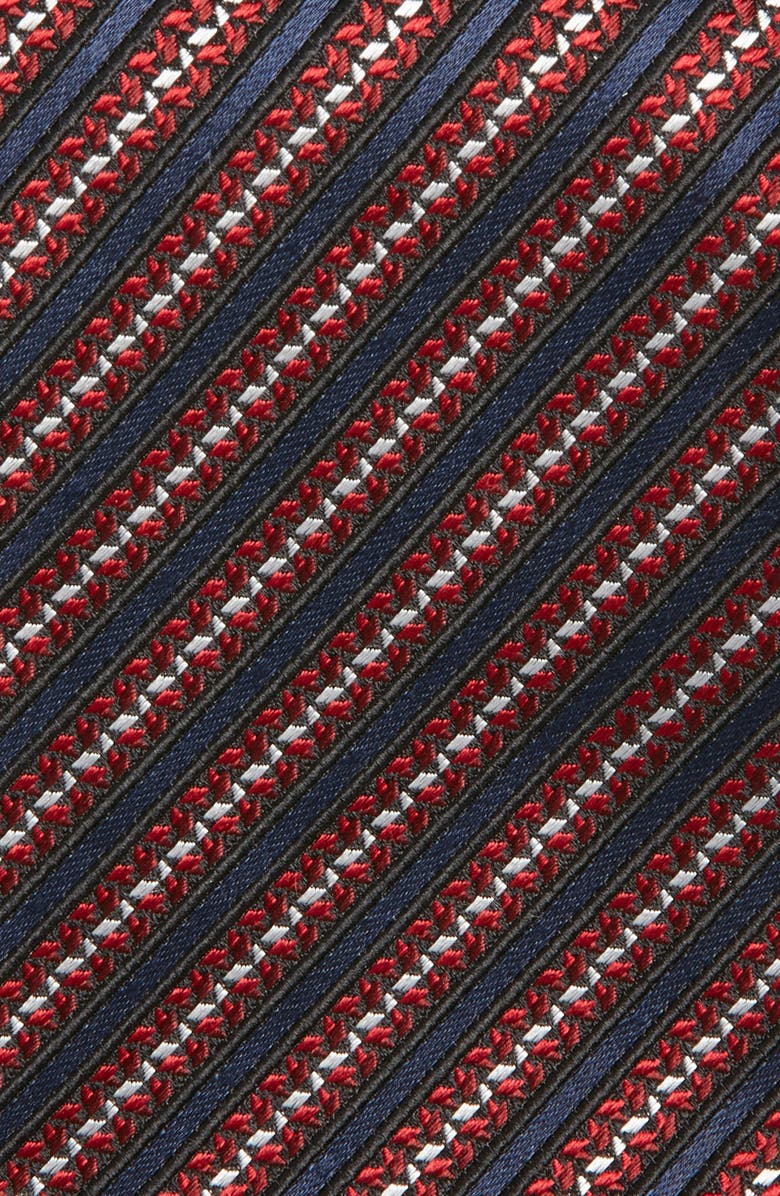 ZEGNA TIES Stripe Mulberry Silk Tie, Alternate, color, Red