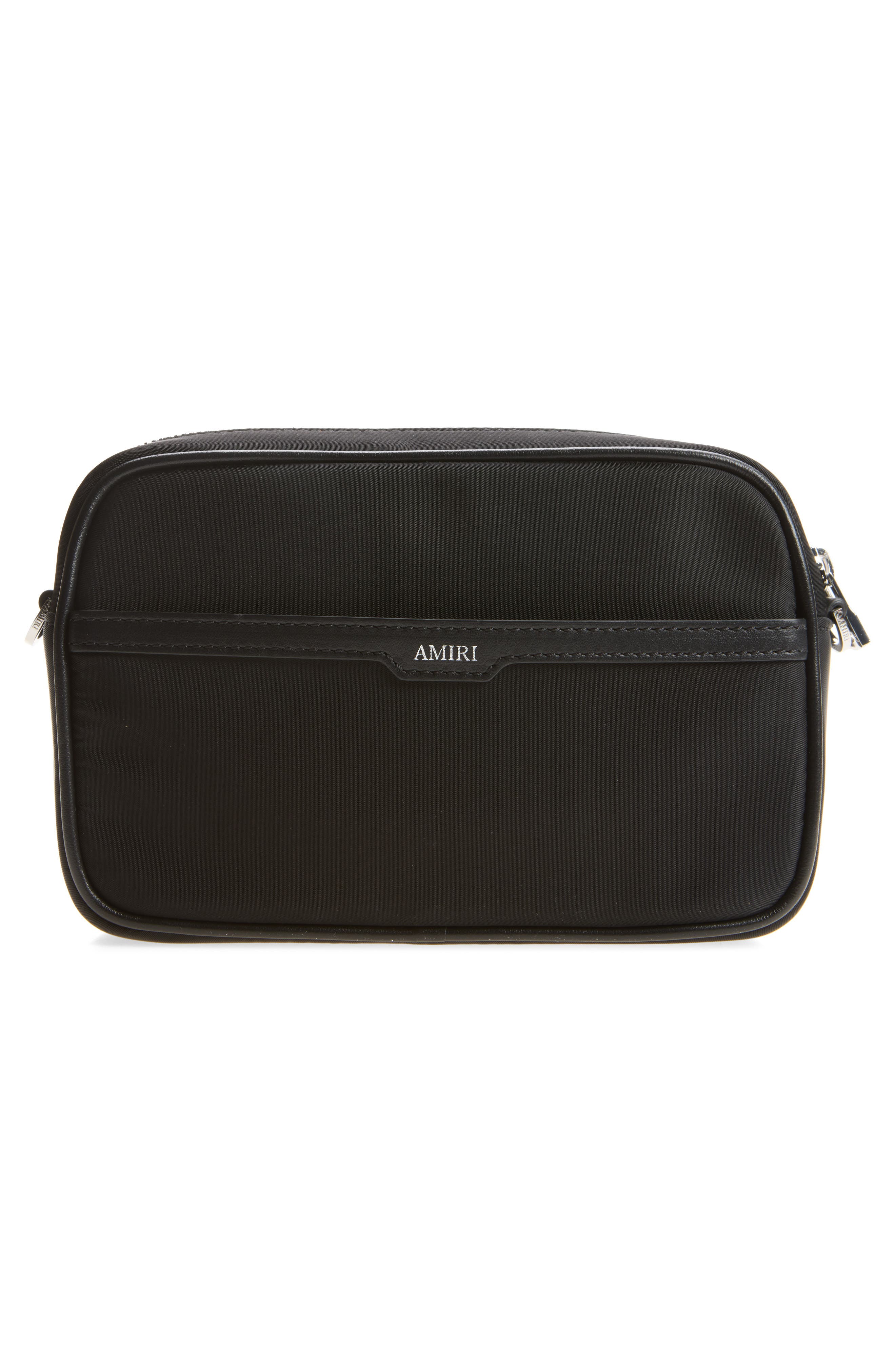 Embroidered Logo Camera Case, Alternate, color, BLACK