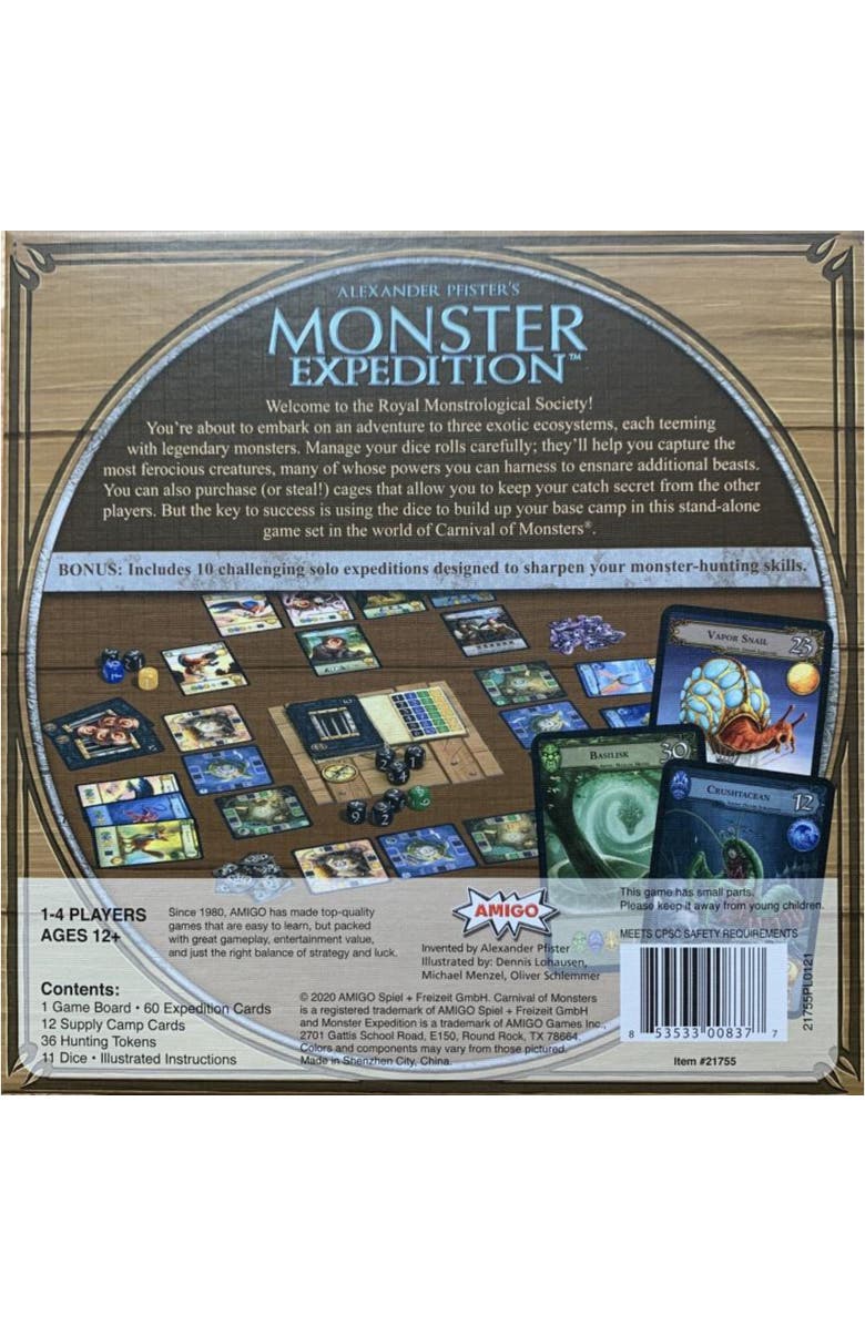 Amigo Games Strategy Games Alexander Pfister's Monster Expedition Board Game, Alternate, color, Multicolored
