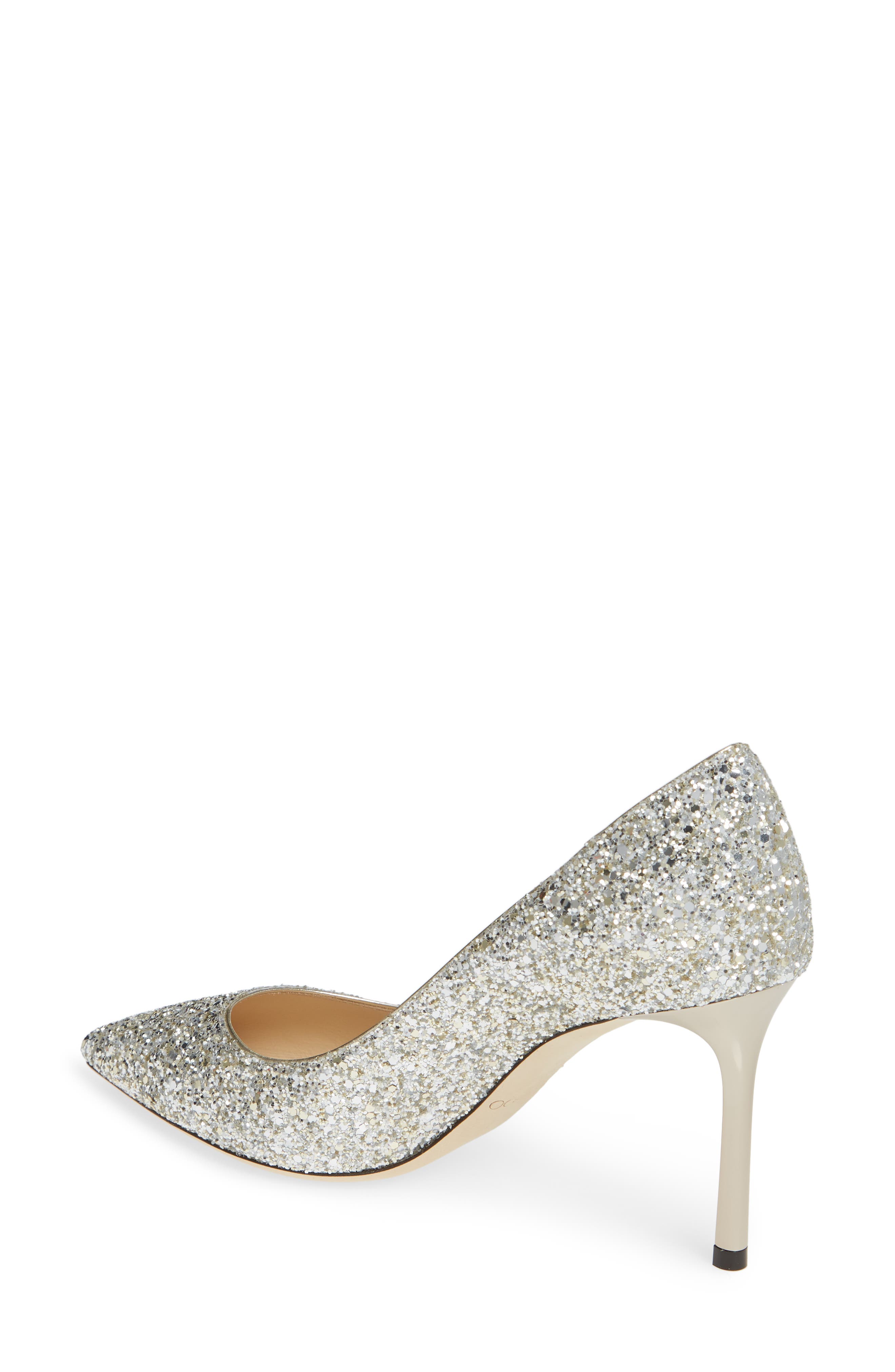 Jimmy Choo Romy Glitter Pointed Toe Pump, Alternate, color, 