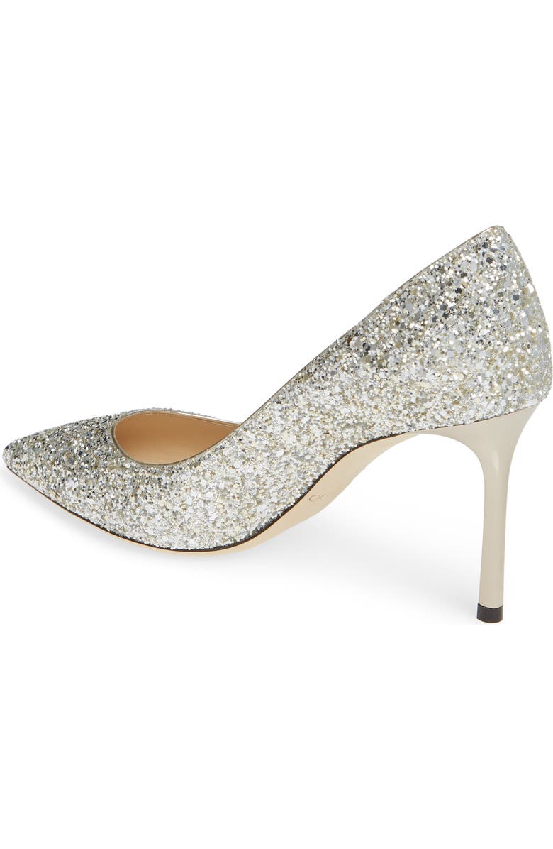Jimmy Choo Romy Glitter Pointed Toe Pump, Alternate, color,