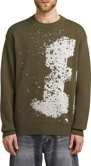 G-STAR Sprayed 89 Relaxed Organic Cotton Crewneck Sweater