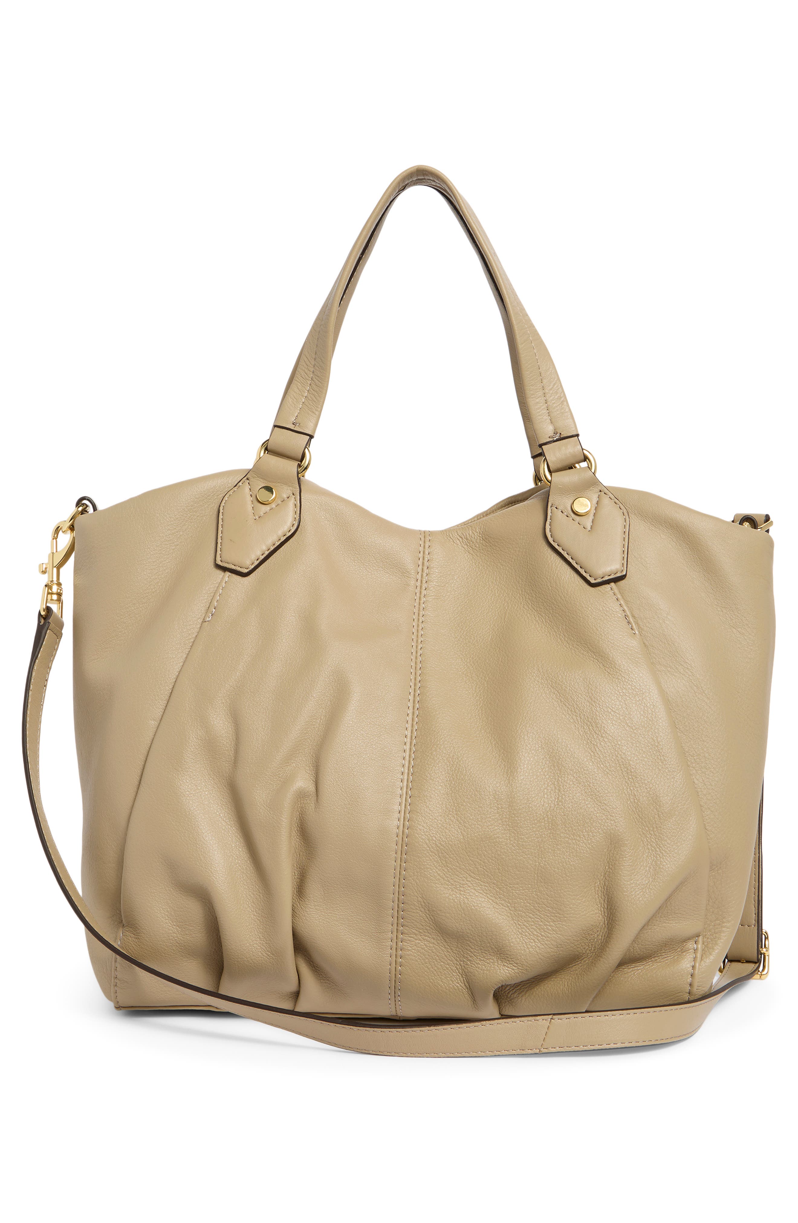 Unsubscribed Convertible Leather Shopper, Alternate, color, POTTERY TAUPE