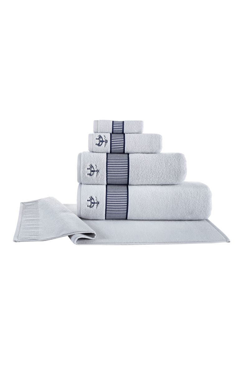 Fancy Border 2-Pack Turkish Cotton Hand Towels, Main, color, SILVER