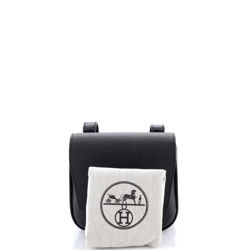 Pre-owned Hermes Hermes Della Cavalleria Shoulder Bag Epsom Mini In Black