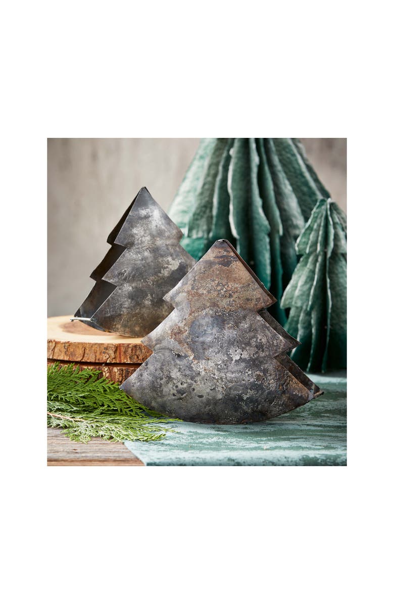 tag Large Rocking Tree Decor Antique Bronze Iron Holiday Sculpture, Alternate, color, Gold