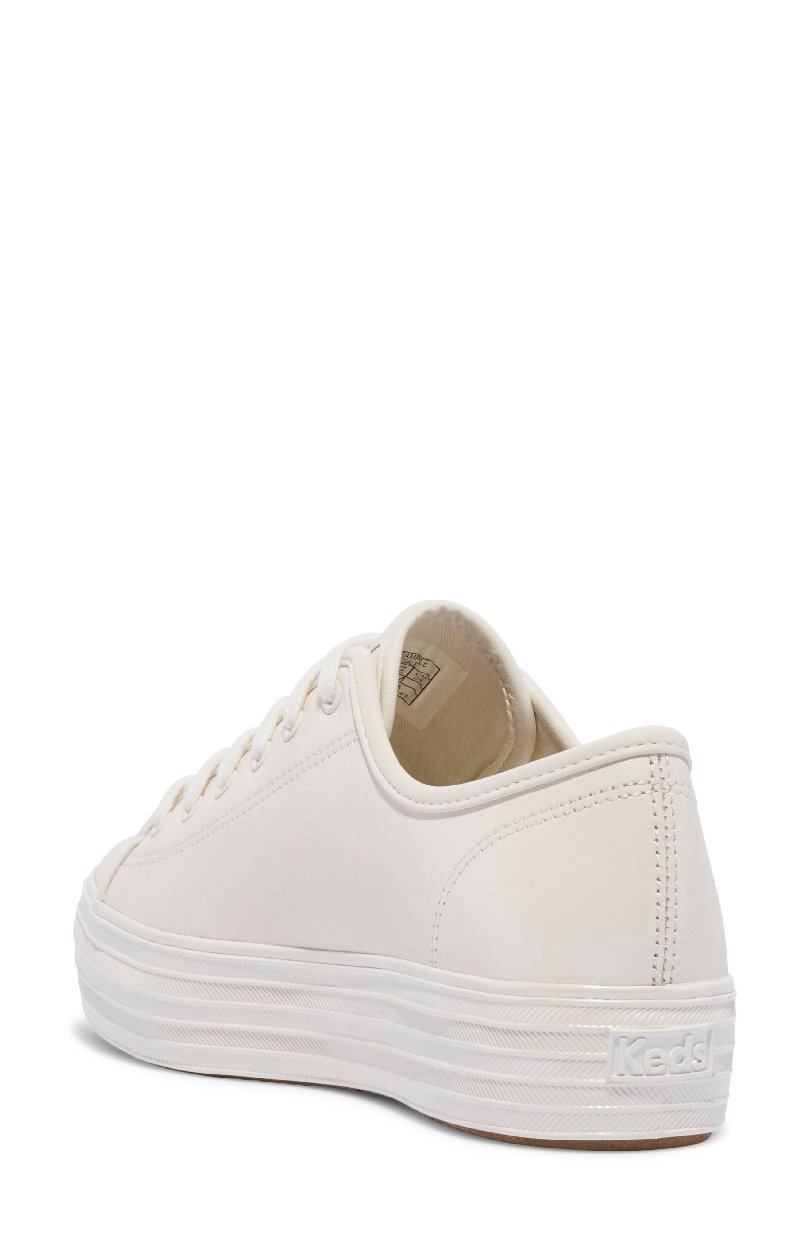 Keds<sup>®</sup> Triple Kick Platform Sneaker, Alternate, color, Off White Leather