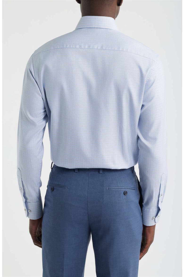 Modern Fit Check Non-Iron Cotton Twill Dress Shirt, Alternate, color, SKY
