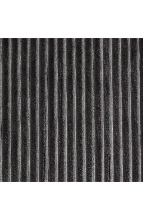 Eddie Bauer Mountain Valley Ribbed Plush Throw Blanket In Gray