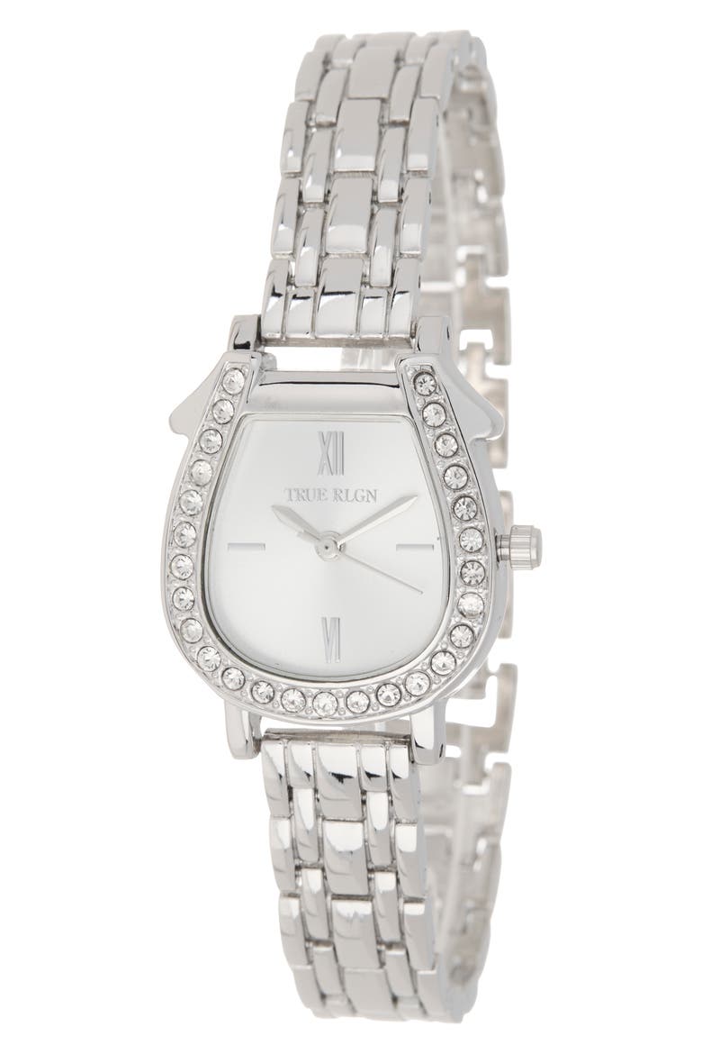 Horseshoe Case Bracelet Watch, 26.2mm, Main, color, SILVER