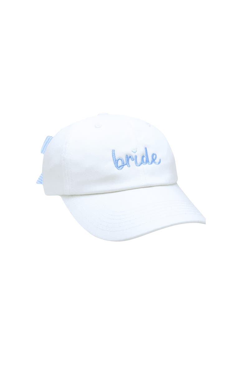 Bride Adult Bow Baseball Hat, Main, color, White