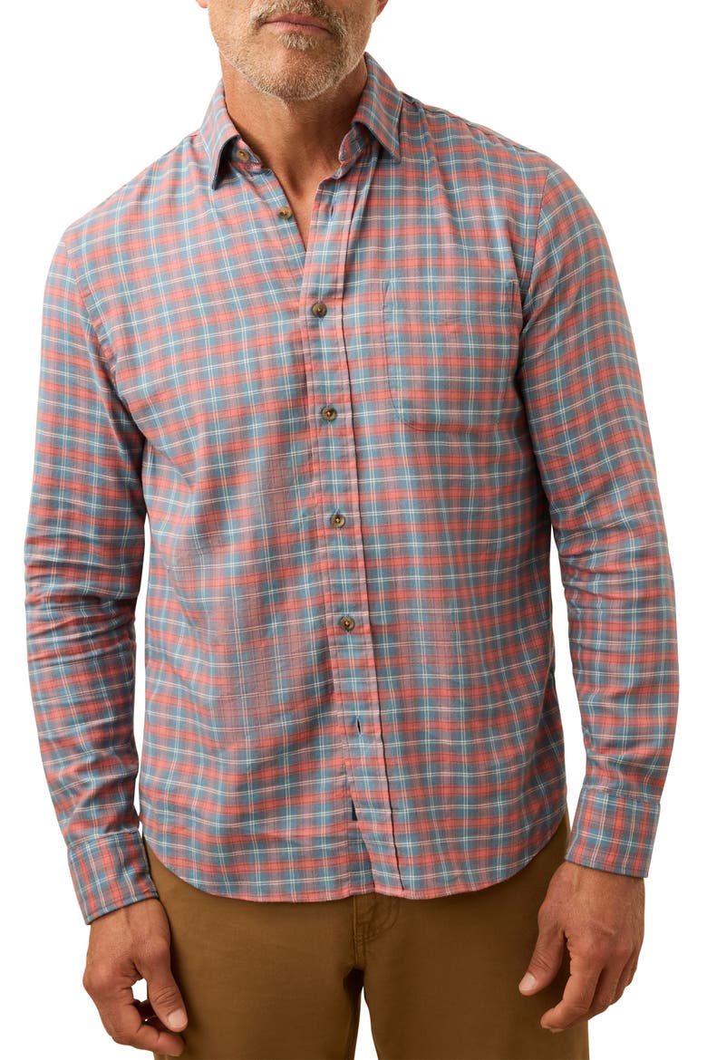 Movement Brushed Button-Up Shirt, Main, color, BLUE SIERRA PLAID