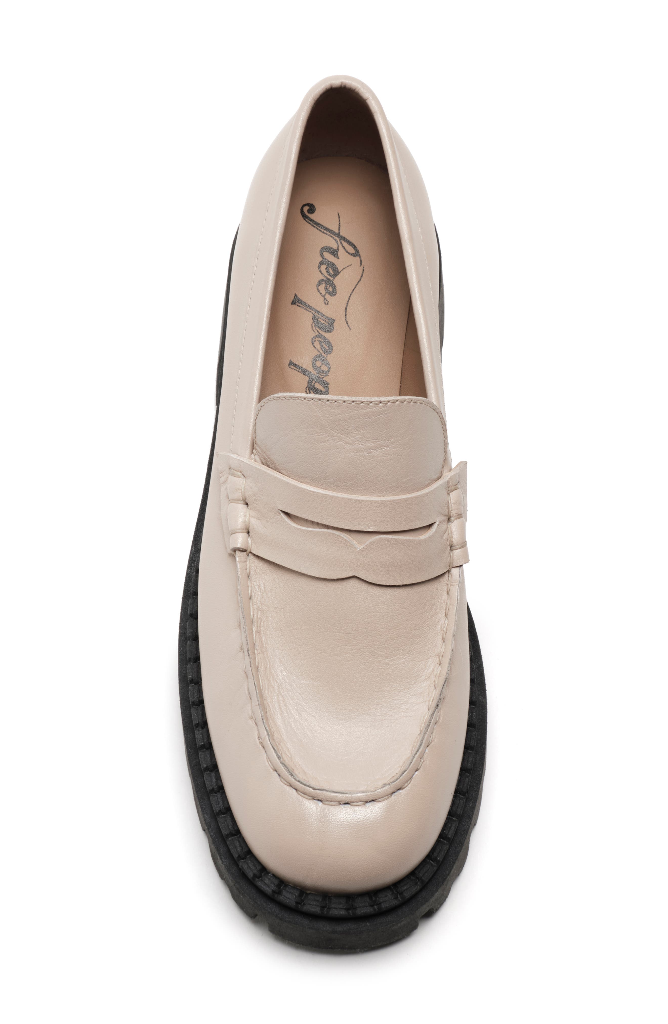 Lyra Lug Sole Loafer, Alternate, color, PEARL SAND