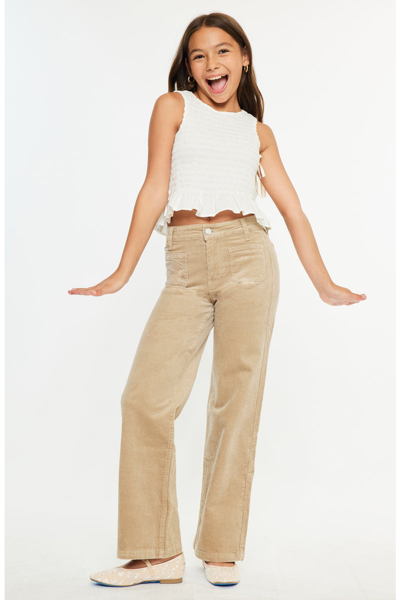 Sullie Ultra High Rise Wide Leg Jeans, Main, color, Beige