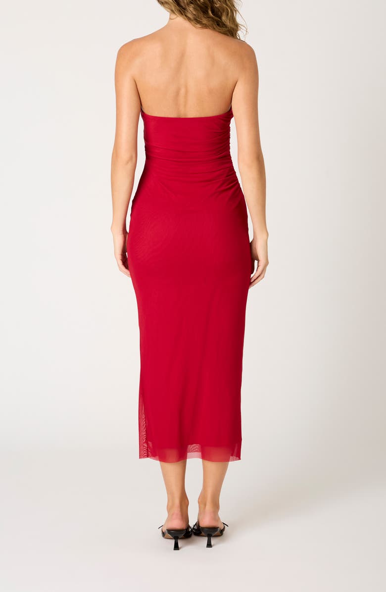 Nia Rowa Strapless Body-Con Dress, Alternate, color, Salsa