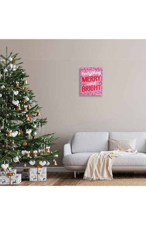 Stupell Industries Everything Merry & Bright Canvas Wall Art In Multi