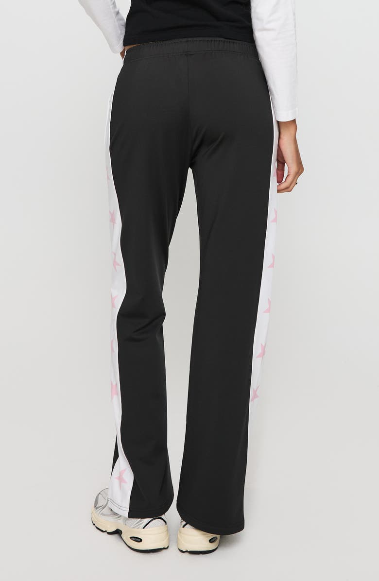 Princess Polly Track Star Flare Pants, Alternate, color, Black