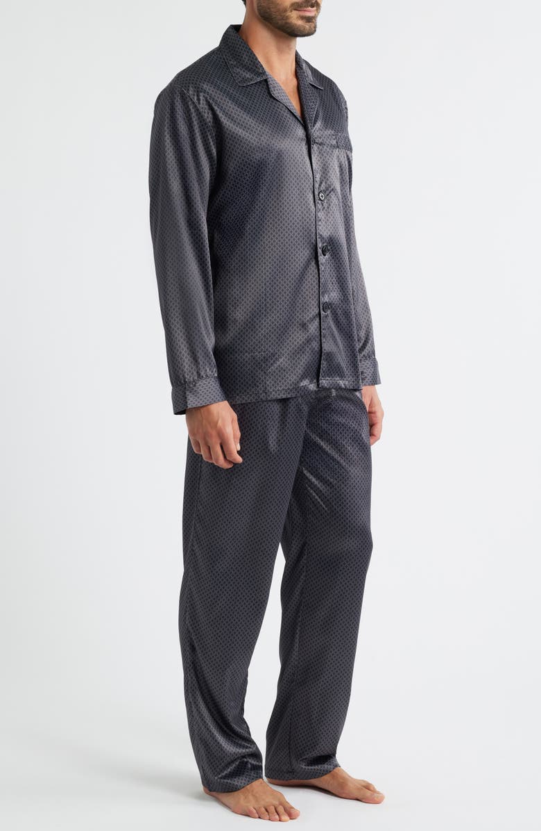 Majestic International Dreams of Satin Pajamas, Alternate, color, Black