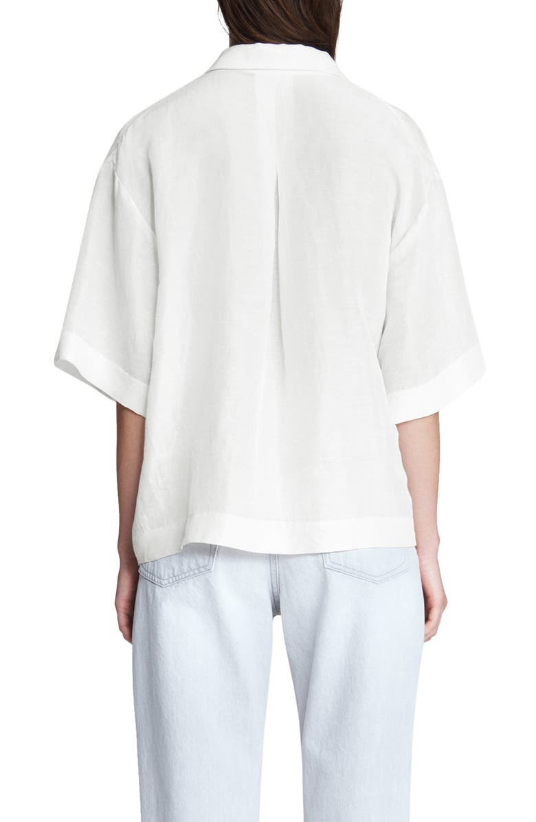 rag & bone Reed Linen Blend Shirt, Alternate, color, White