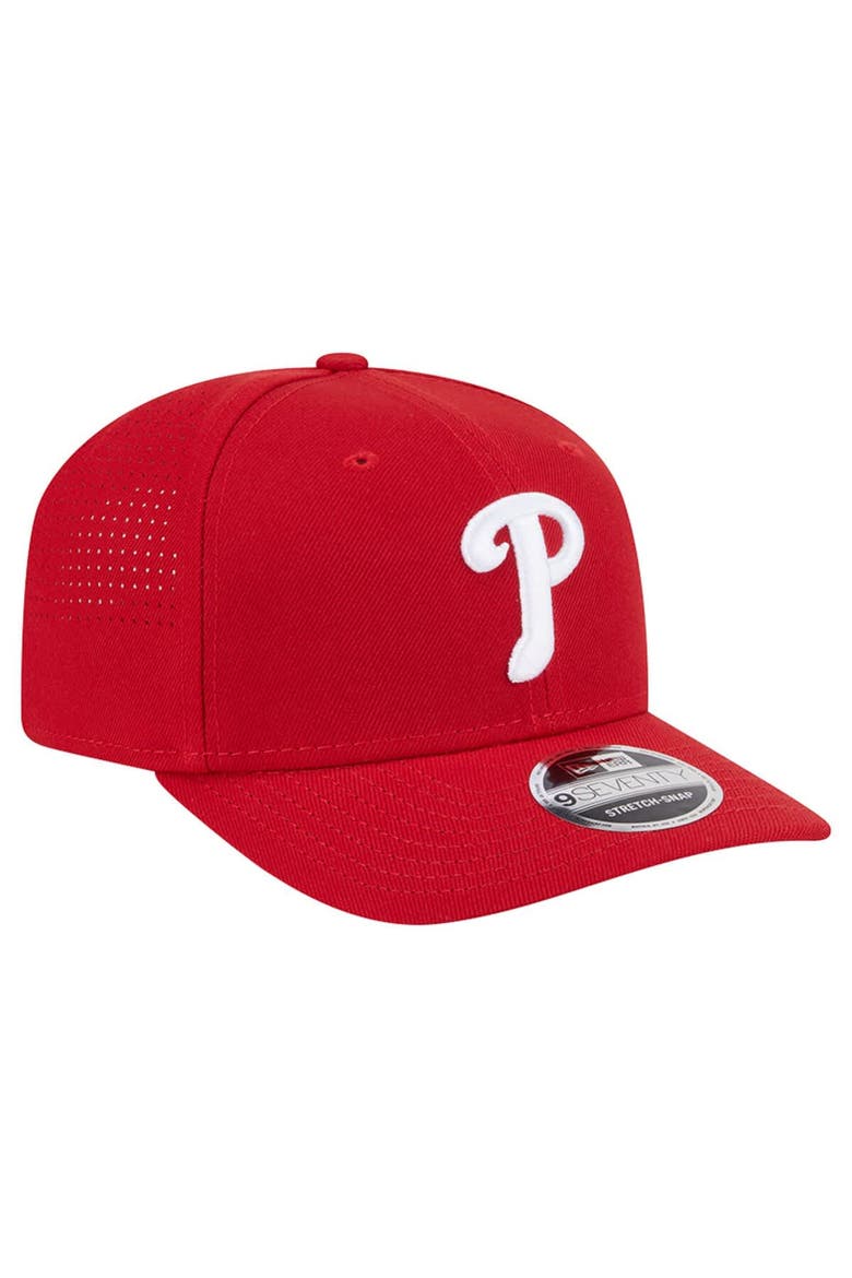 Men's New Era  Red Philadelphia Phillies Performance 9SEVENTY Adjustable Hat, Alternate, color, Red
