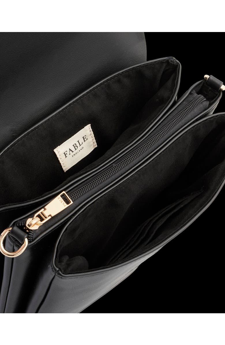 Fable England Deco Blooms Black Crossbody Handbag, Alternate, color, Black